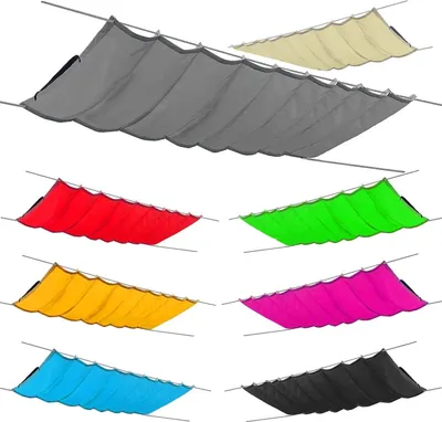 Produktbild von Sonnensegel einziehbares Sonnensegel Pergola Markise Wasserdicht Sonnenschutz Garten verstellbar 100% Schutz vor UV-Strahlungen (B:150cm L:400cm, Grau