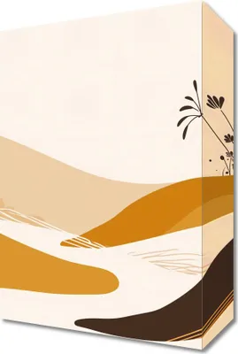 Produktbild von Bilder für das Wohnzimmer Boho modern 20x30cm Landschaft in Goldtönen
