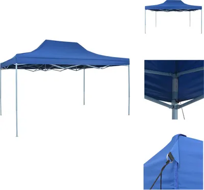 Immagine prodotto di vidaXL Tenda pieghevole pop-up 3x4,5 m blu - Padiglioni e tende per feste