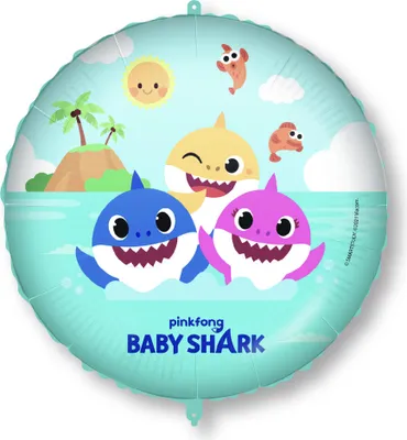 Immagine prodotto di Pallone ufficiale Baby Shark in foil, colorato, 46 cm - taglia unica