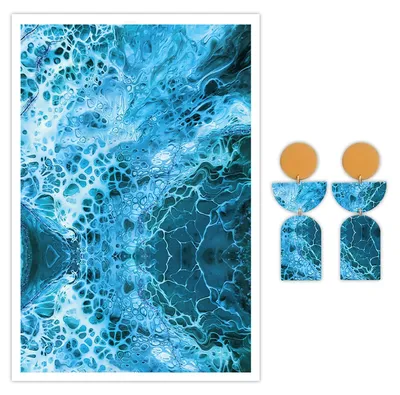 Produktbild von Wasser-Transferpapier für Polymerton - Doppelseitig für Schmuckherstellung und Bastelbedarf - 10 Blatt