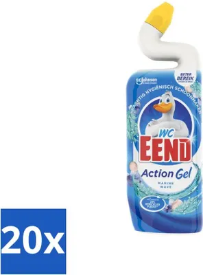 Produktbild von Toilettenente - Aktionsgel Marine Wave - Toilettenreiniger - Meeresduft & Tiefenreinigung - 750 ml - Vorteilspack - 20 Stücke