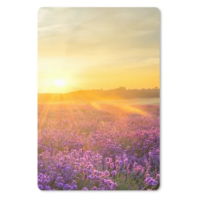 Produktbild von MuchoWow® Mauspad Mousepad Lavendel - Sonnenuntergang - Bäume - Lila 40x60 cm - Mousepads - Maus Mat - Pad - Mausunterlage - Schreibtisch Accesoire
