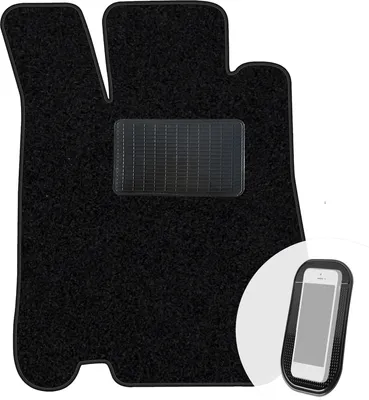 Produktbild von moto-MOLTICO Fahrer Fußmatte Auto Velours Fahrerseite Autoteppiche Schwarz Fahrermatte 1-teilig passend für Mercedes-Benz SL R230 2001-2012