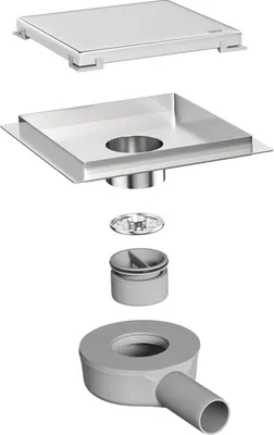 Produktbild von Edelstahl-Douchegoot 15x15cm quadratisch