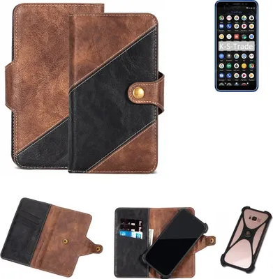 Produktbild von K-S-Trade Handy Hülle Schutz Hülle Schutzhülle Bookstyle Case kompatibel mit HomTom C8 Handy Cover Hülle Schutztasche 1x