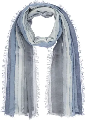 Imagen del producto de Bufanda Passigatti para mujer en un tono azul claro degradado