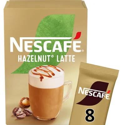 Produktbild von Nescafé Hazelnut Latte Löslicher Kaffee 120 g – Aromatischer Haselnussgeschmack