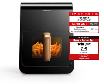 Produktbild von Panasonic NF-CC600, Heißluftfritteuse, 6 l, 80 °C, 200 °C, 60 min, Einzelbild