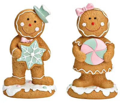 Produktbild von Lebkuchenmännchen 2er Set Weihnachten Deko-Figuren 15 cm