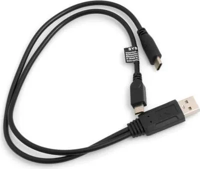 Produktbild von SYSTEM-S OTG Host Kabel 3 in 1 USB 2.0 Typ A (male) zu USB 3.1 Typ C (male) und Micro USB (male) Datenkabel Y-Kabel 39 cm