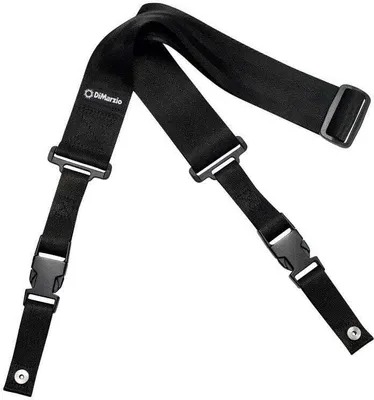 Zdjęcie produktu dla DiMarzio DD2200 Clip Lock Black Tekstylne gitarowe pasy