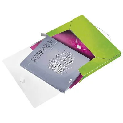 Productafbeelding van Leitz WOW metalen opbergbox, groen, met elastische band