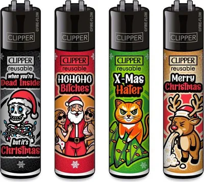 Produktbild von Clipper Reibrad X-MAS Slogan, 4 Stück