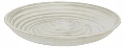 Image de Bain d'oiseau en céramique - L 29,8 x l 29,8 x H 4,3 cm - Gris
