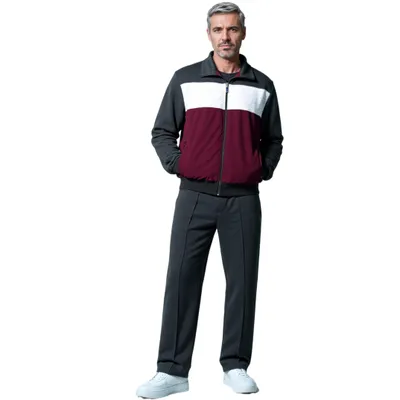 Produktbild von Herbold Sportswear Freizeitanzug Gr.27 schwarz-grau-bordeaux (FA1042H)