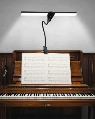 Zdjęcie produktu dla Lampa do fortepianistów LED statyw 7W z klipsem regulacja 360