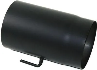 Produktbild von Ofenrohr Ø 150 mm | schwarz | gerade | mit Drosselklappe | Länge 250 mm