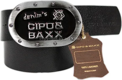 Produktbild von Cipo & Baxx Gürtel Herren Echt Leder Modegürtel aus Rindsleder C-2092 Schwarz 85 cm