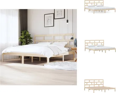 Produktbild von vidaXL Massivholzbett Kiefer 200x200 cm -  Betten & Bettgestelle