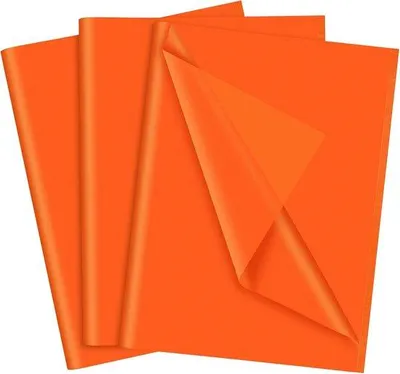 Obrázek produktu pro Oranžový balicí papír, 50 listů, volně balené, 35 x 50 cm, umělecký papír pro výtvarné projekty, DIY narozeniny.