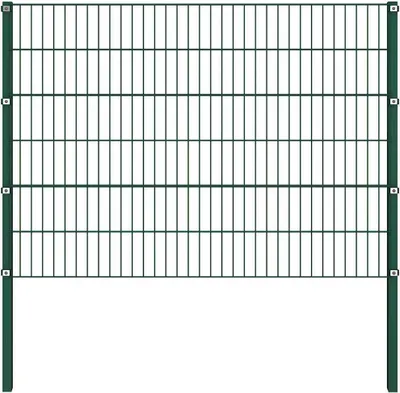 Produktbild von vidaXL Zaunelement mit Pfosten Eisen 522 x 120 cm Grün