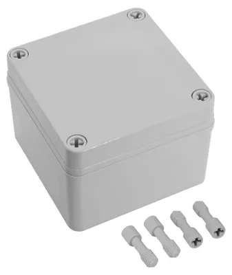 Zdjęcie produktu dla Wodoodporna obudowa przyłączeniowa IP67, plastikowa skrzynka elektryczna ABS, wymiary 100 x 100 x 75 mm