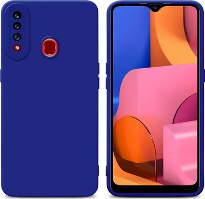 Obrázek produktu pro Cadorabo Case for Samsung Galaxy A20s Protective Cover in Blue TPU Silicone Etui Case Kryt mobilního telefonu