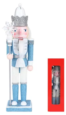 Holz-Nussknacker Soldat, 30 cm, König, Weihnachtsdeko