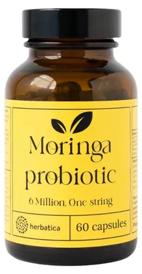 Obrázok produktu pre Probiotiká z moringy - 6 miliónov, jeden kmeň - 60 kapsúl - Herbatica
