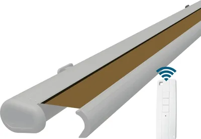 Produktbild von Eclipse Premium elektrische Vollkassettenmarkise Weiß 4,5x3 m Tuch: Sand