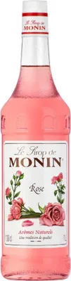 Produktbild von Monin Rose Sirup mit natürlichem Aroma und Rosenduft 1000ml
