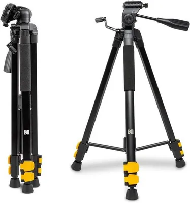 Image de Trépied léger en aluminium de 157 cm avec système de fixation rapide et adaptateur pour smartphone