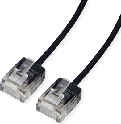 Obrázek produktu pro ROLINE 21.15.4465, 5 m, Cat6a, U/UTP (UTP), RJ-45, RJ-45, Černá