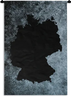 Produktbild von MuchoWow® Wandteppich Wandbehang Karte - Deutschland - Grau 120x180 cm Tapisserie Dekoration Wandtuch - Schlafzimmer - Dekorationen für das Haus