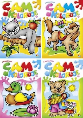 Zdjęcie produktu dla książeczka z naklejkami SAM KOLORUJĘ | 00021