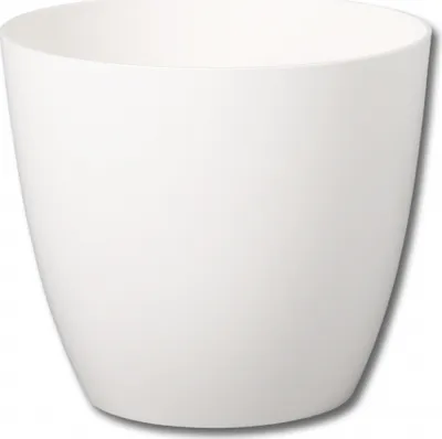 Obrázek produktu pro Plastkon Ella Lesk dekorativní květináč bílá Průměr květináče: 18 cm