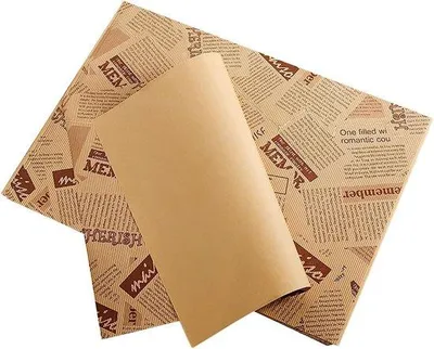 Image de Lot de papier imperméable pour aliments, 26 x 36 cm, non collant, pour le beurre, le fromage, les sandwichs, les hamburgers, les frites.