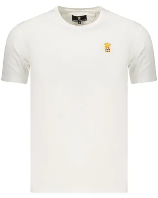 Produktbild von Herren Kurzarm T-Shirt Weiß – Rundhals mit Stickerei Logo