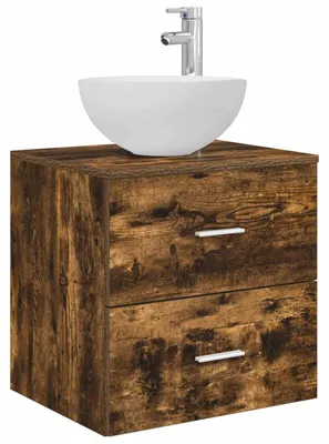 Immagine prodotto di vidaXL Mobile lavabo da appendere in rovere affumicato 49,5 x 41 x 64,5 cm