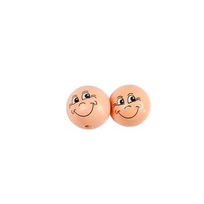 Produktbild von Creativ Company Holzkugeln mit Gesichtern, D 30 mm, hellbeige, 10 Stück 1 Box