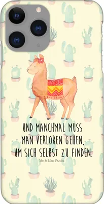 Produktbild von Mr. & Mrs. Panda Iphone 11 Pro Handyhülle Alpaka Stolz - Kaktus Grün - Geschenk, Premium Kunststoff, Lama, Handy Case