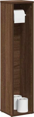 Immagine prodotto di Maison Exclusive - Mobile da bagno con portarotolo in rovere marrone 20,5x20x90 cm