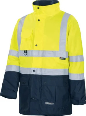 Produktbild von Vizwell Warnschutz Parka 5 in 1, VWJK44 Gr. M gelb/marine