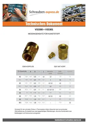 Produktbild von Einsatz Stellschraube SONICFIX Messing M6x12,7