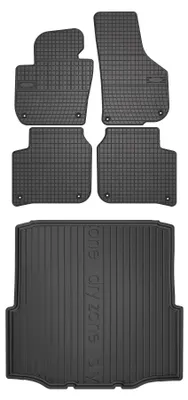 Zdjęcie produktu dla Dywaniki gumowe + mata bagażnika do Skoda Superb II 2008-2015 (liftback, z kołem zapasowym) – czarne, dopasowane – Wielganizator SolidPRO