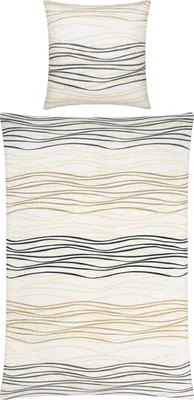 Produktbild von REDBEST Bettwäsche beige-grau 1x 155x220 cm + 1x 80x80 cm