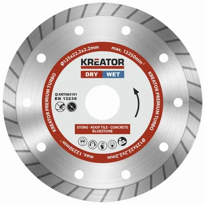 Produktbild von Premium Diamant Trennscheibe ø 125 x 22,2 x 2,2 mm Trocken Nass Beton Stein