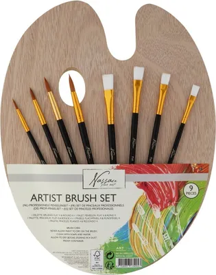 Produktbild von Nassau Nassau Holzpalette mit Pinselset