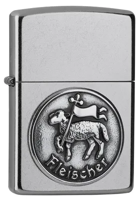 Immagine prodotto di Zippo accendino antivento emblema macellaio Butcher Street Chrome metallo